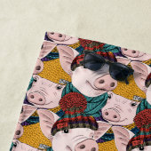 Schweine mit Hut-Muster Strandtuch (Beispiel)