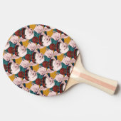 Schweine mit Hut-Muster Tischtennis Schläger (Seitenansicht)