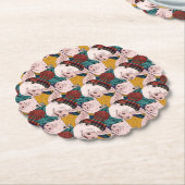 Schweine mit Hut-Muster Untersetzer (angewinkelt)