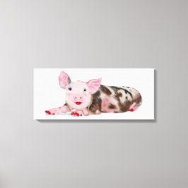 Schweine mit Lipstick Druck auf Leinwand