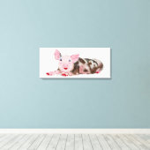 Schweine mit Lipstick Druck auf Leinwand (Insitu (Holzboden))