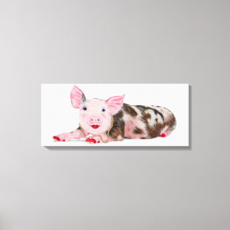 Schweine mit Lipstick Druck auf Leinwand