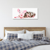 Schweine mit Lipstick Druck auf Leinwand (Insitu (Schlafzimmer))