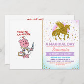 Schweine mit Spritze in der Hand| Rücken-Colon Einladung (Vorne/Hinten)