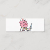 Schweine mit Spritze in der Hand| Rücken-Colon Mini Visitenkarte (Rückseite)