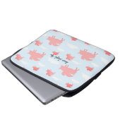 Schweine mit Whimsikaler Schweine Laptopschutzhülle (Vorne Knopf)