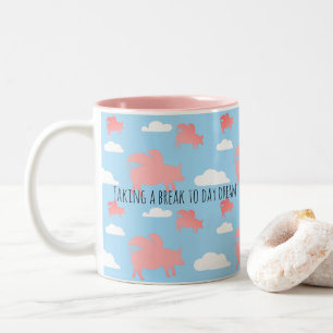 Schweine mit Whimsikum Zweifarbige Tasse