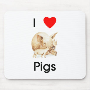 Schweine Mousepad der Liebe I