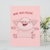 Schweine | Niedliches Baby | Cartoon Pig (Stehend Vorderseite)