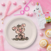 Schweine-Papierteller Pappteller (Party)