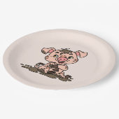 Schweine-Papierteller Pappteller (Schrägansicht)