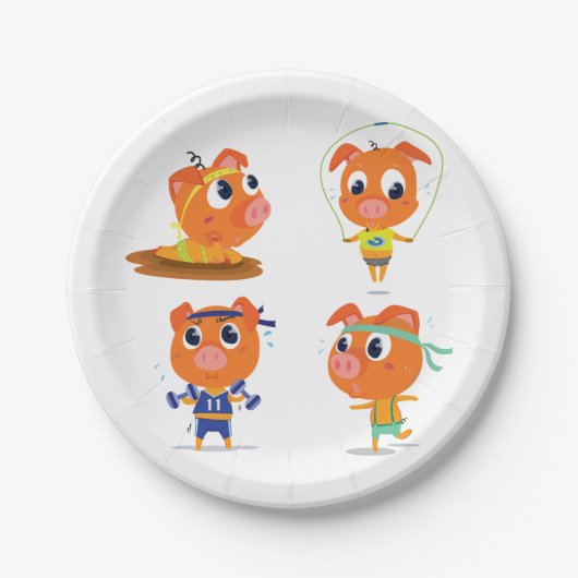 Schweine Pappteller (Vorderseite)