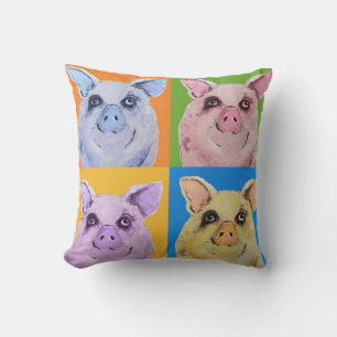Schweine-Pop-Art-Stil Kissen