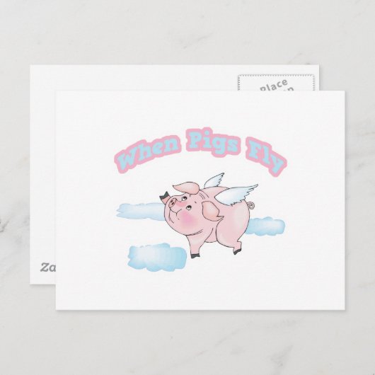 Schweine Postkarte (Vorne/Hinten)