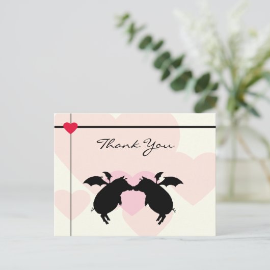 Schweine Postkarte (Stehend Vorderseite)