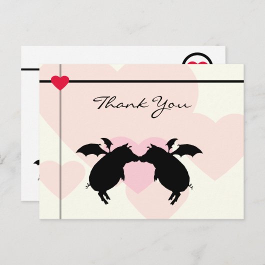 Schweine Postkarte (Vorne/Hinten)