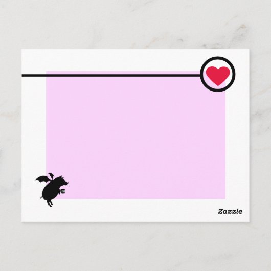 Schweine Postkarte (Rückseite)