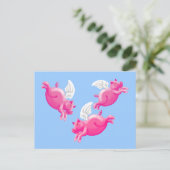 Schweine Postkarte (Stehend Vorderseite)