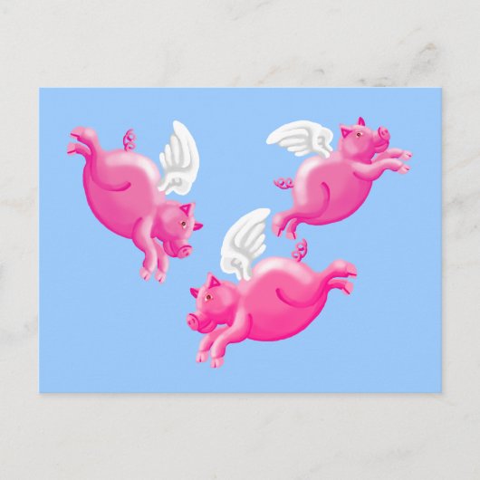 Schweine Postkarte (Vorderseite)