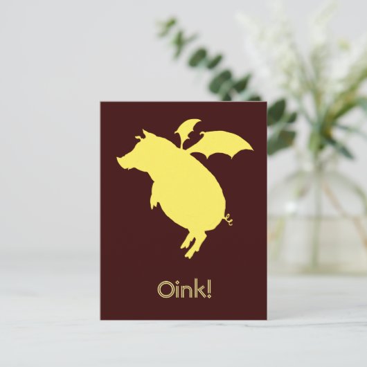 Schweine Postkarte (Stehend Vorderseite)