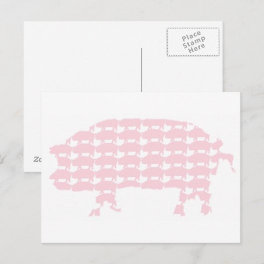 Schweine Postkarte (Vorne/Hinten)