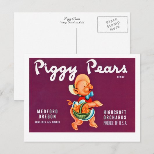 Schweine Postkarte (Vorne/Hinten)