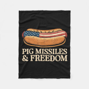 Schweine-Raketen und Dom 4. Juli patriotischer Hot Fleecedecke