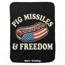 Schweine-Raketen und Freiheit Vintage-patriotische