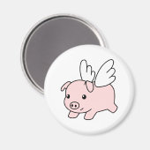 Schweine - Schwein mit Flügeln Magnet (Vorderseite/Rückseite)