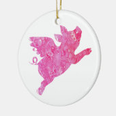 Schweine, Schweine Keramik Ornament (Links)