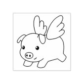 Schweine, Schweine mit Flügeln Gummistempel (Prägung)