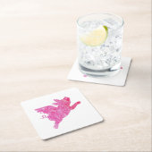 Schweine, Schweine, Schweine, Schweinedekor, Rechteckiger Pappuntersetzer (Vor Ort)