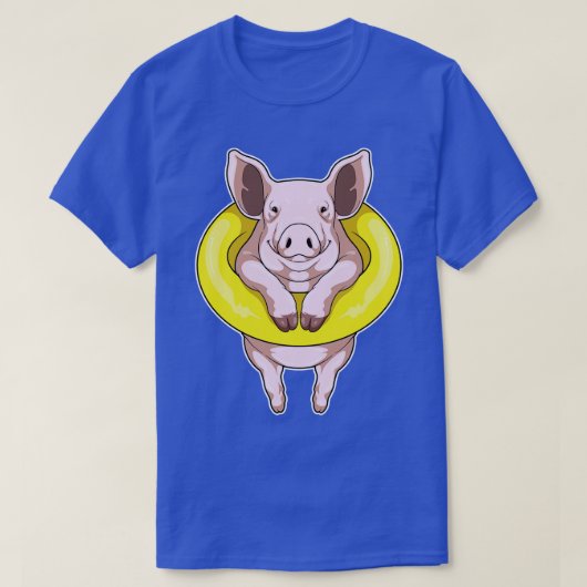 Schweine schwimmen Lifebuoy T-Shirt (Design vorne)