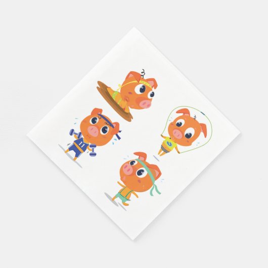 Schweine Serviette (Ecke)