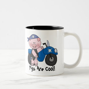 Schweine sind cool zweifarbige tasse
