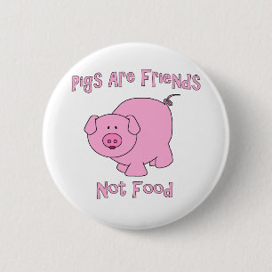 Schweine sind Freunde, nicht Nahrung PETA Button