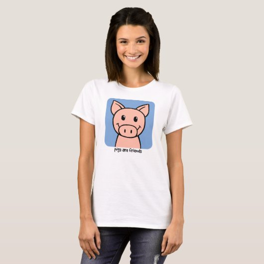 Schweine sind Freunde T-Shirt (Vorne ganz)