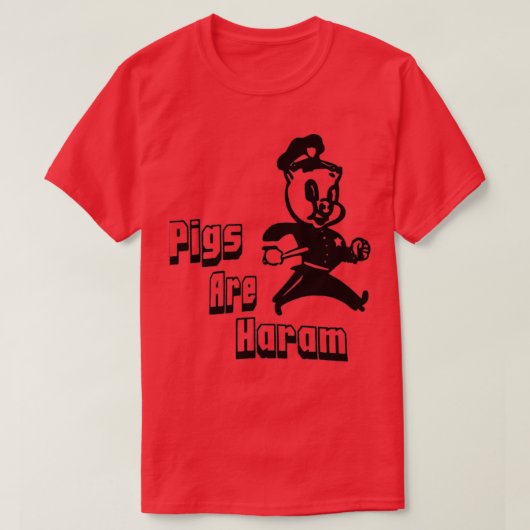 Schweine sind haram T-Shirt (Design vorne)