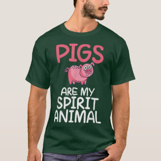 Schweine sind mein Spirit Animal Pig Owner Pig Bau T-Shirt