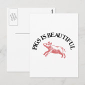 Schweine sind schön postkarte (Vorne/Hinten)
