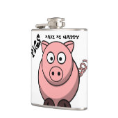 Schweine stellen mich glückliche Flasche her Flachmann (Links)