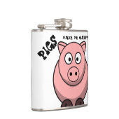 Schweine stellen mich glückliche Flasche her Flachmann (Rechts)