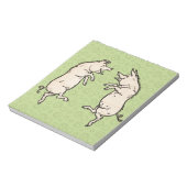 Schweine tanzen Antiquitätenschwanz Notizblock (Rotiert)