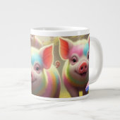 Schweine-Tasse Jumbo-Tasse (Vorderseite Rechts)