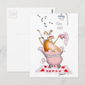 Schweine, Tony fernandes Postkarte (Vorne/Hinten)