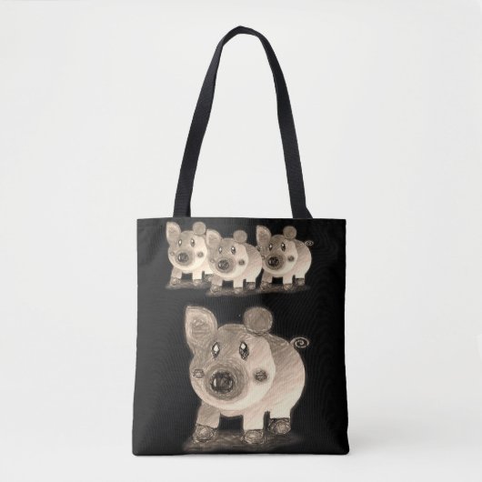 Schweine-Tragetasche Tasche (Vorderseite)