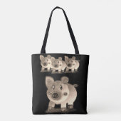 Schweine-Tragetasche Tasche (Rückseite)