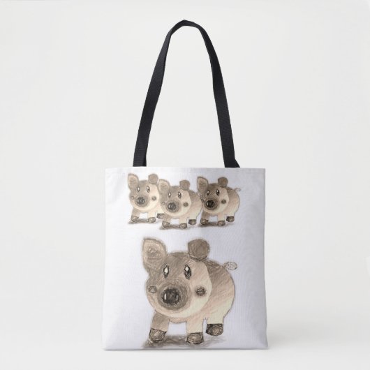 Schweine-Tragetasche Tasche (Vorderseite)