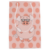 Schweine u. Tupfen Mittlere Geschenktüte (Vorderseite)