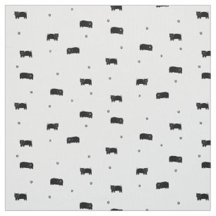 Schweine und Äpfel Muster Stoff